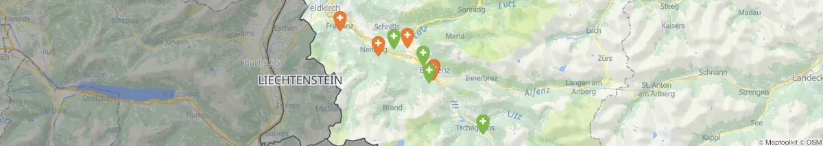 Kartenansicht für Apotheken-Notdienste in der Nähe von Bludenz (Bezirk, Vorarlberg) (9)